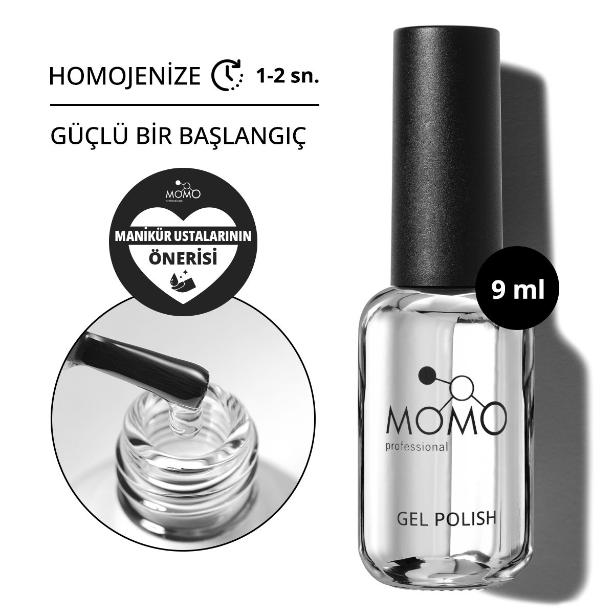 BaseCoat-Kare-10ml-01-1 Momo Professional Kalıcı Oje BaseCoat-Kare-10ml - 10 ml - Görsel 1