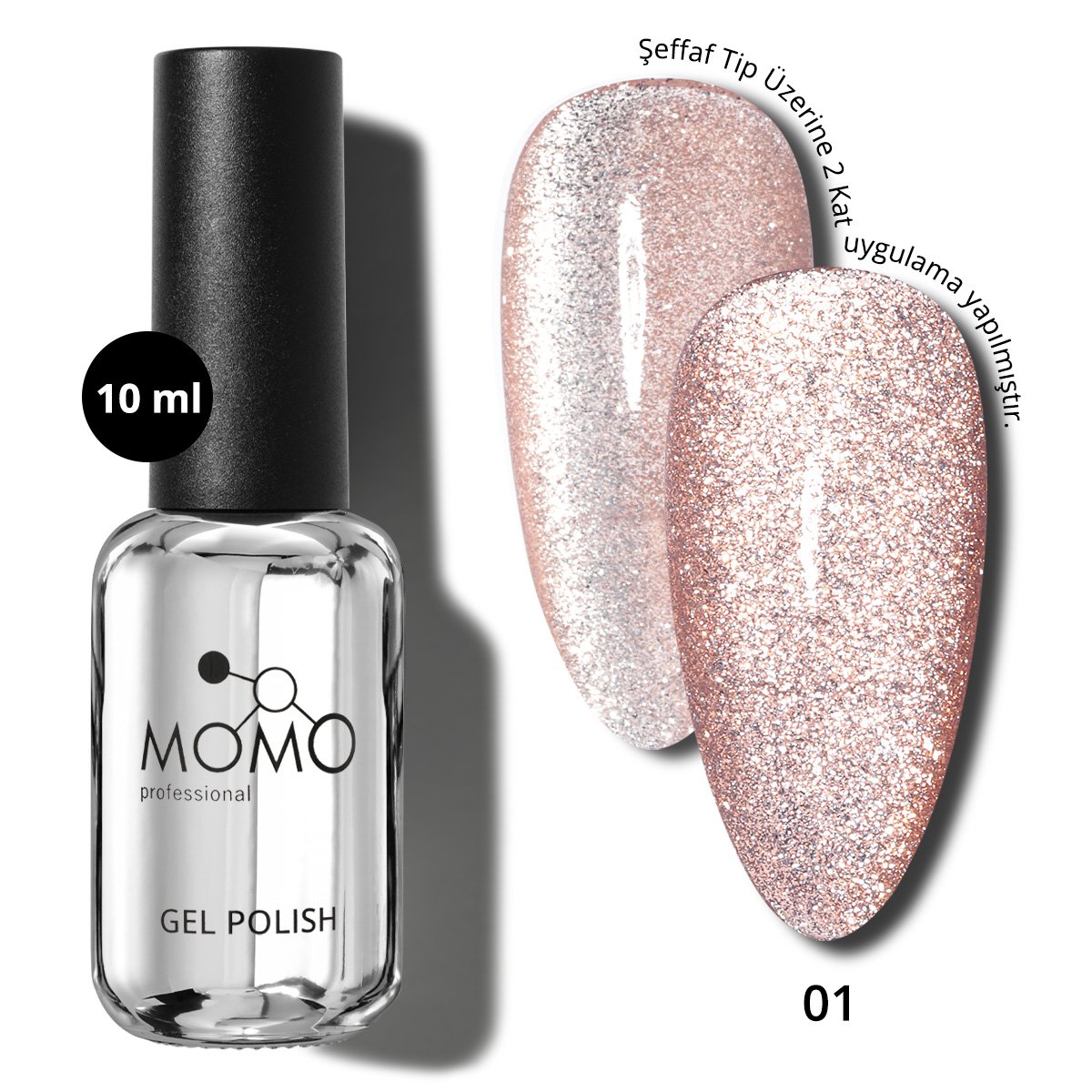 FlashCatEye-01-01 Momo Professional Kalıcı Oje FlashCatEye - 10 ml - Görsel 1