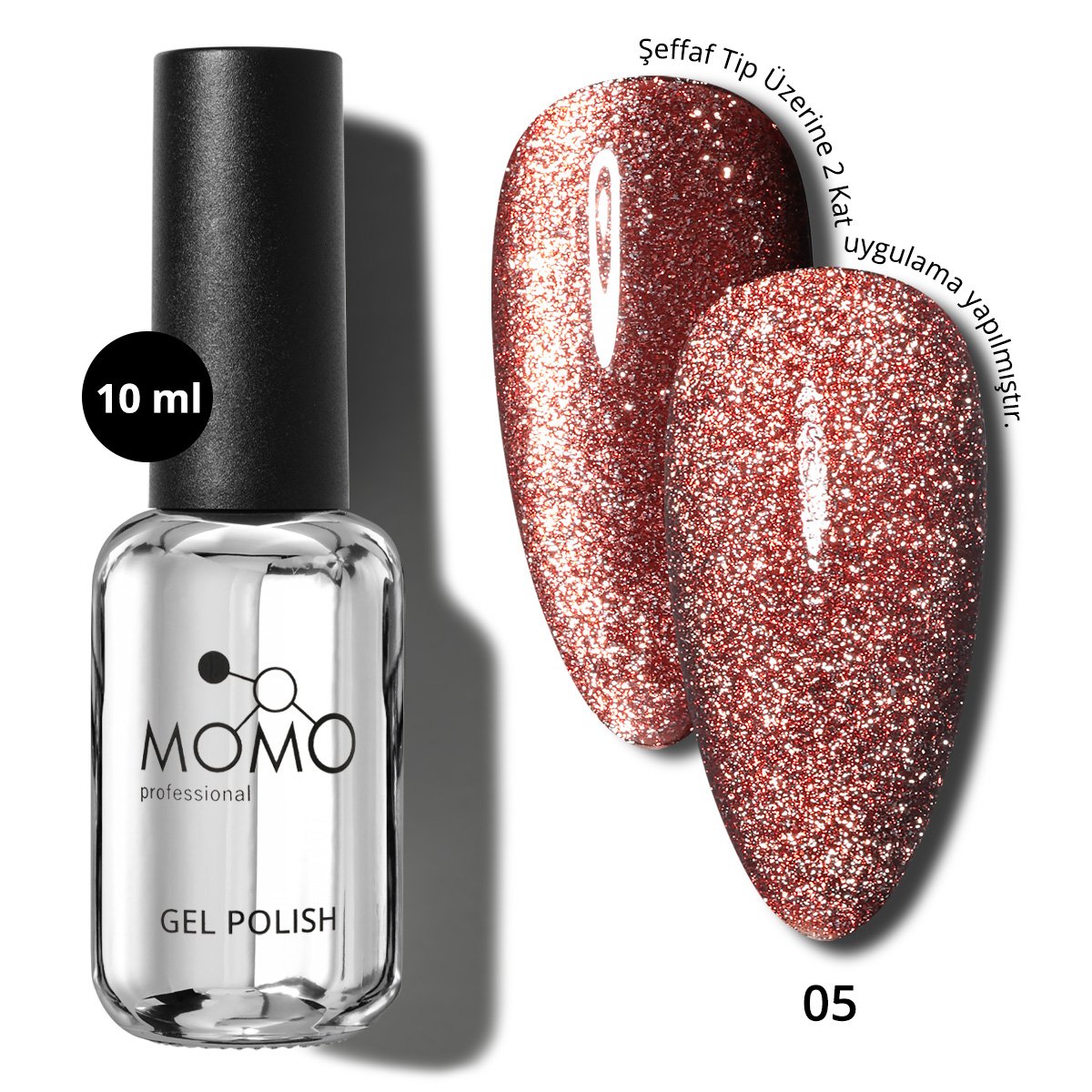 FlashCatEye-Kare-05-01 Momo Professional Kalıcı Oje FlashCatEye-Kare-05 - 10 ml - Görsel 1