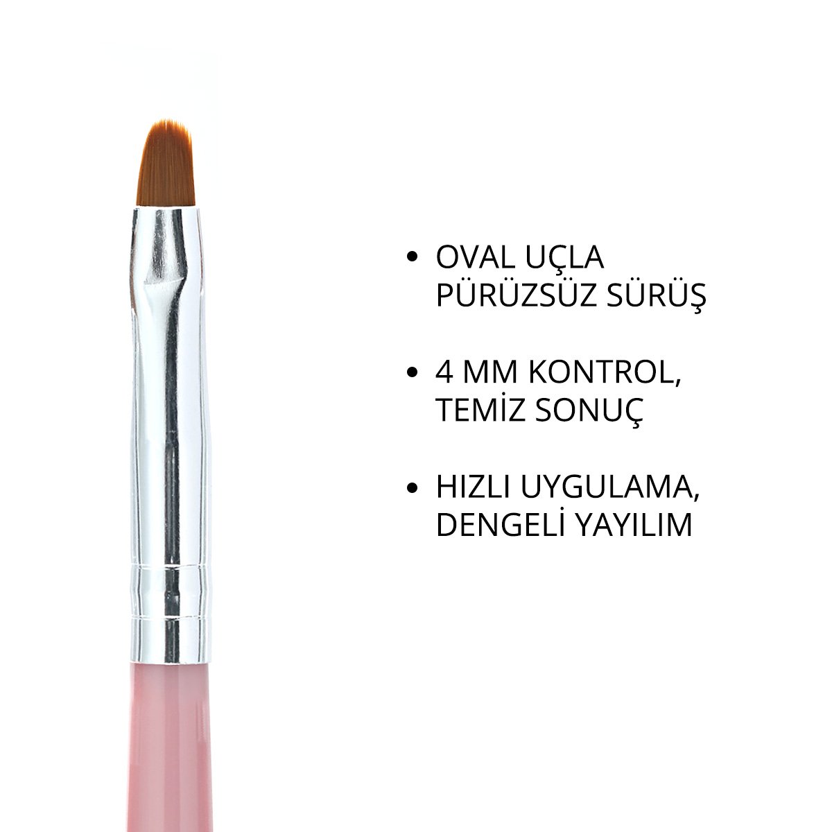 NO.04-01 Momo Professional Protez Tırnak Jel Fırçası No.04 - Görsel 1
