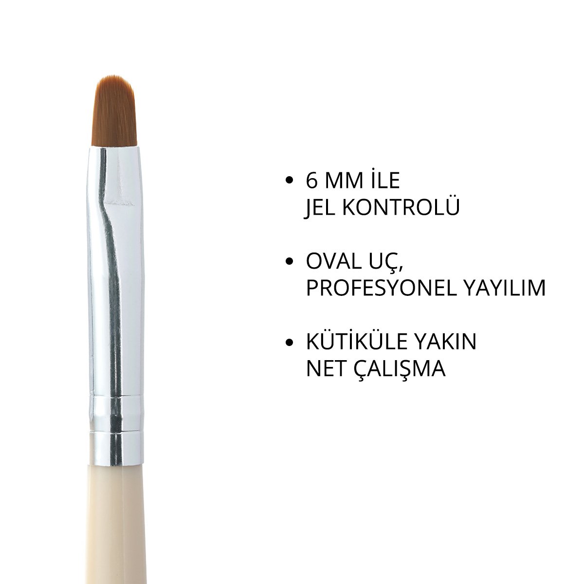 NO.06-01 Momo Professional Protez Tırnak Jel Fırçası No.06 - Görsel 1