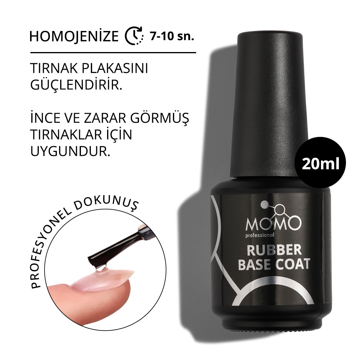 Rubber-Base-Coat-20ml-1 Momo Professional Kalıcı Oje Rubber-Base-Coat-20ml-1 - 20 ml - Görsel 1