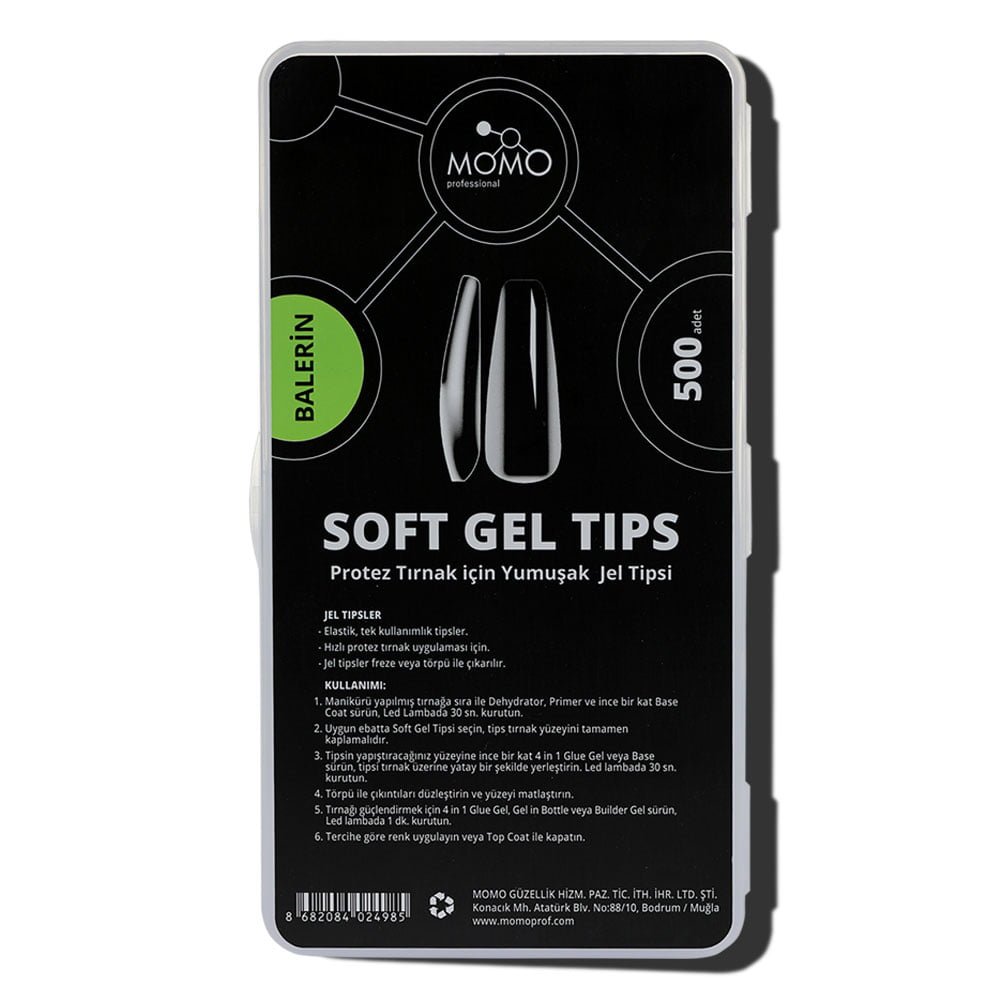 momo-soft-gel-tips-balerin-kapak-500 Momo Professional Soft Gel Tips - Balerin - Görsel 1